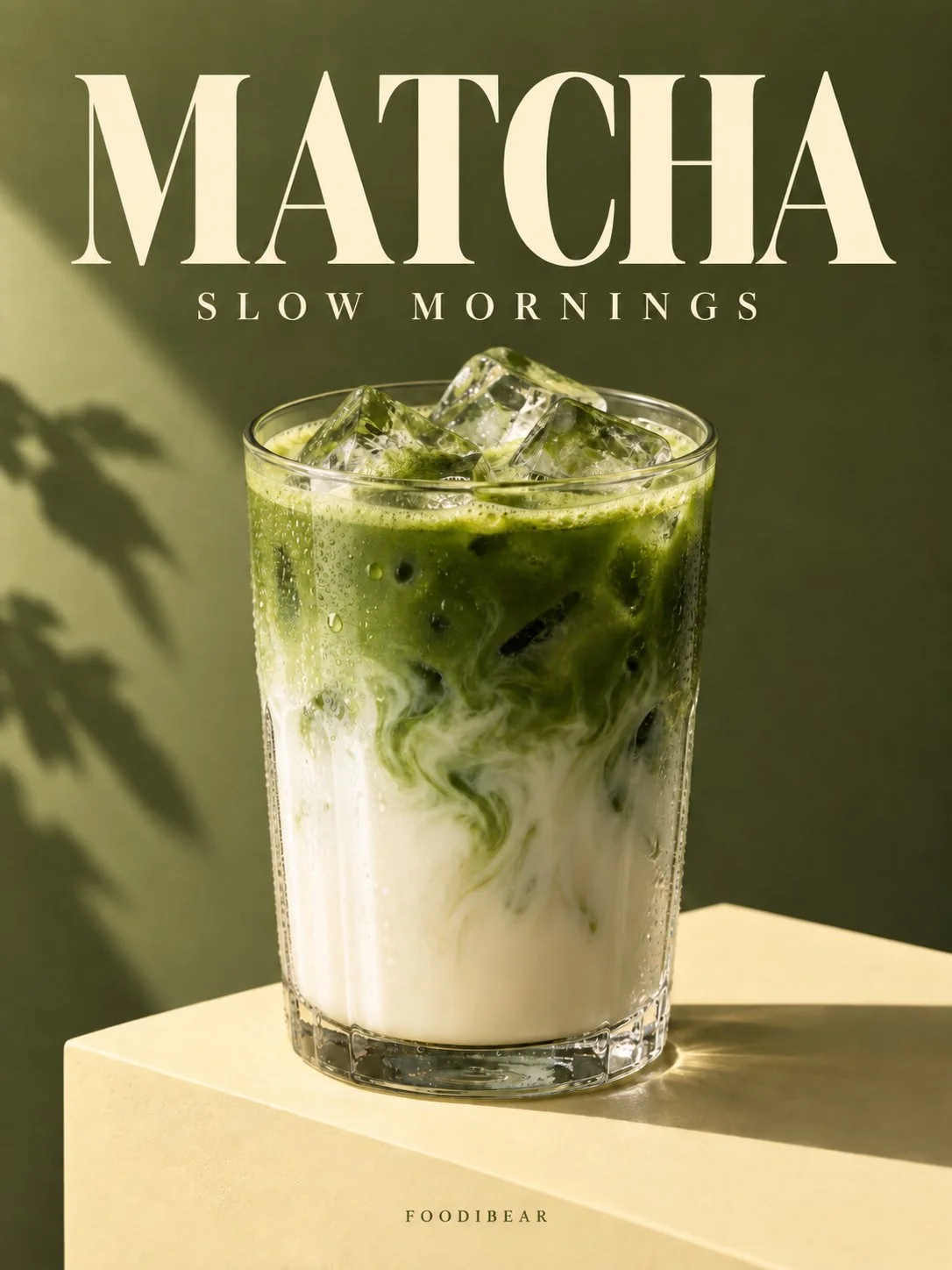 MATCHA, SLOW MORNINGS — 말차 라테 포스터 1